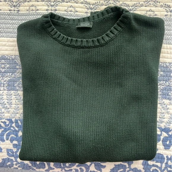 John Galt Forest Green Brianna Cotton Sweater - Picture 5 of 6